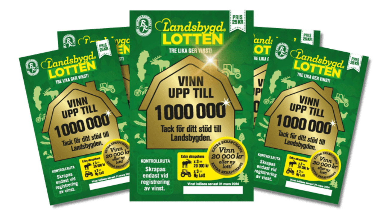 Landsbygdslotten – med vinst på mer än var 4:e lott!