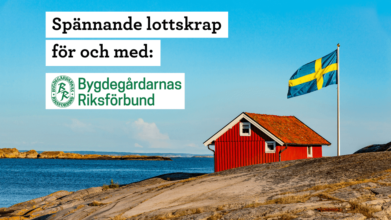 Spännande lottskrap för och med Bygdegårdarnas Riksförbund.